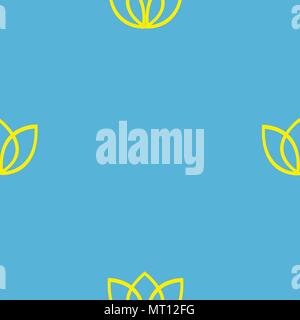 Simple abstract seamless pattern isolated with blue background. Stock Vector