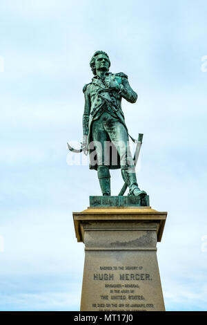 General Hugh Mercer Monument, Washington Avenue, Fredericksburg, Virginia Stock Photo