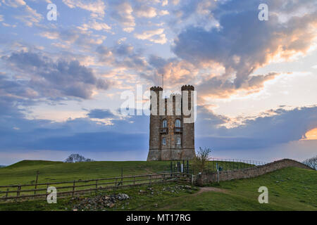 Broadway Tower, Cotswold, Gloucestershire, England, UK Stock Photo