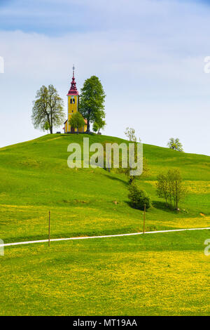 Church of St. Thomas in Gorenji Vrsnik, Idrija, Slovenia Stock Photo