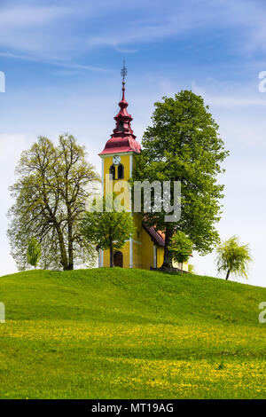 Church of St. Thomas in Gorenji Vrsnik, Idrija, Slovenia Stock Photo