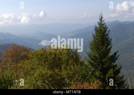 Appalachian Mountain wilderness high elevation view from Mount Mitchell State Park in North Carolina, the highest peak of the Appalachian Mountains an Stock Photo