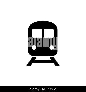 Train icon in flat style Stock Vector