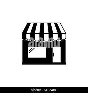 Store icon in flat style Stock Vector