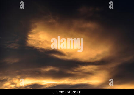 Unusual sunset cloud formations in Colorado, USA Stock Photo