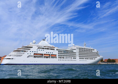 Small Luxury Cruise Ship in Venice Stock Photo