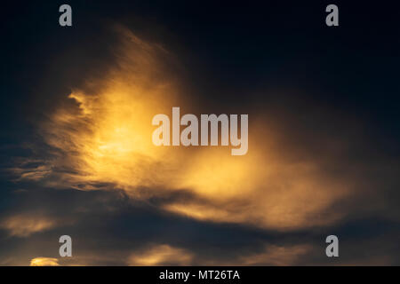 Unusual sunset cloud formations in Colorado, USA Stock Photo