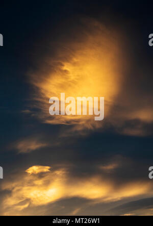 Unusual sunset cloud formations in Colorado, USA Stock Photo