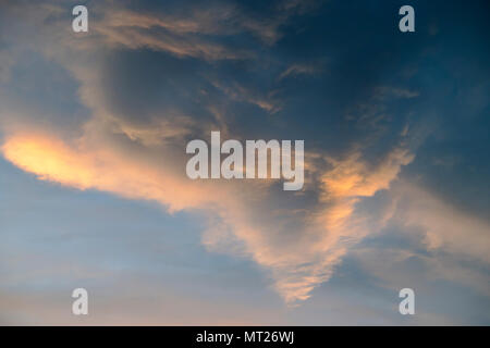 Unusual sunset cloud formations in Colorado, USA Stock Photo