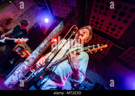 Glasgow, UK. 27th May, 2018. American indie rock pioneers Superchunk play at Stereo in Glasgow. This is their first visit to Glasgow in 17 years and is the first UK date on their European tour supporting the release of their latest album ‘What a Time To Be Alive’. Stock Photo