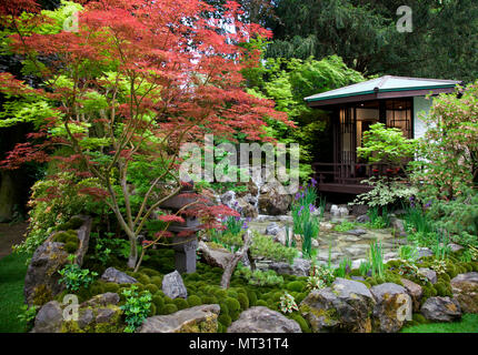 O-mo-te-na-shi no NIWA, The Hospitality Garden by Kazuyuki Ishihara, Artisan Garden, Chelsea Flower Show 2018 Stock Photo