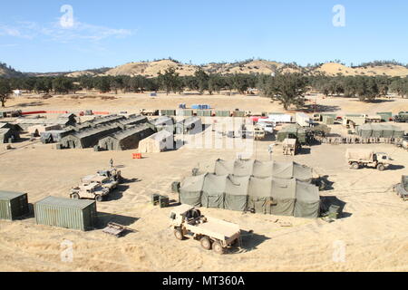 Aerial view of the 345th Combat Support Hospital set up within the ...