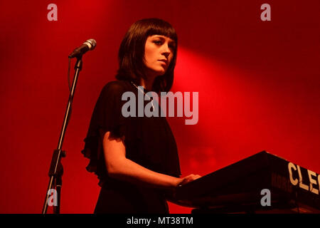 Helen Marnie lead singer in Ladytron performing at the Exit festival 2005, Novi- Sad, Serbia. Stock Photo