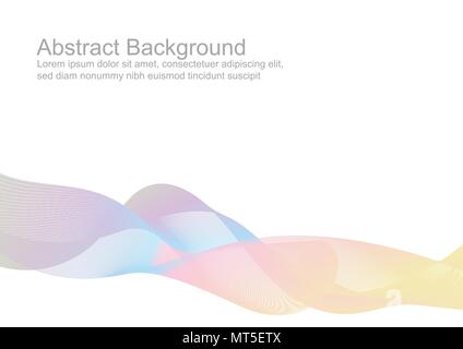 Abstract colorful pastel wave style background. Stock Vector