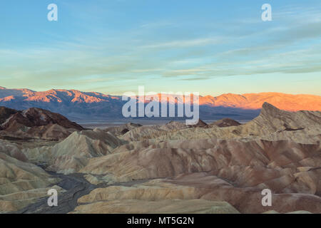 Sunrise at the Zabriskie Point in Death Valley National Park, California, United States. Stock Photo