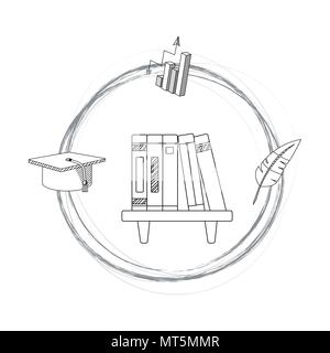 Hand draw education cartoons Stock Vector