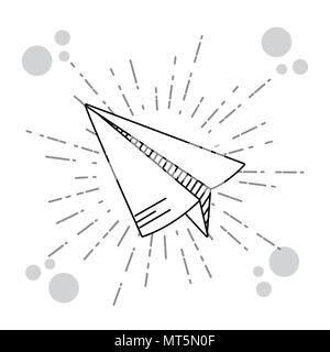 Hand drawer paper plane Stock Vector Image & Art - Alamy: Chắc hẳn bạn đã từng tự tay vẽ một chiếc máy bay bằng giấy trong thời thơ ấu phải không? Hãy xem bức tranh giống như thế này và cùng tìm lại ký ức tuổi thơ đáng nhớ của mình nhé!