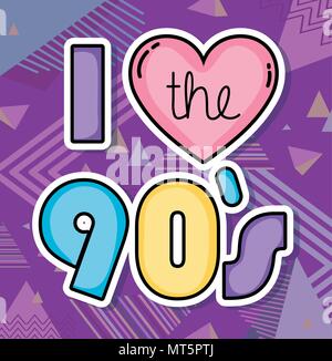 I love 90s cartoons Stock Vector