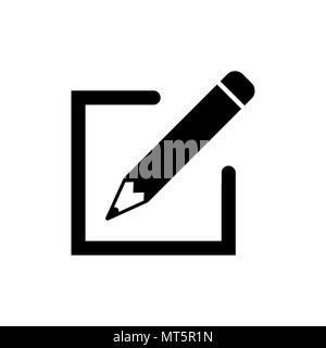 Edit icon in flat style. Simple pen symbol Stock Vector