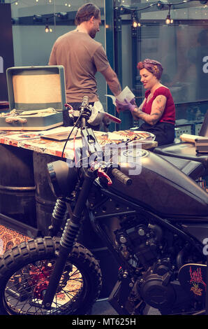 tobacco dock bike show Bike Shed London show at Tobacco Dock Wapping London 25th-27th May 2018  Stock Photo