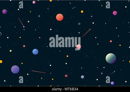 Space seamless gradient background Stock Vector