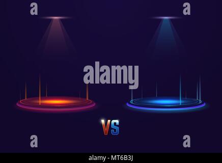 Versus glowing portal Stock Vector