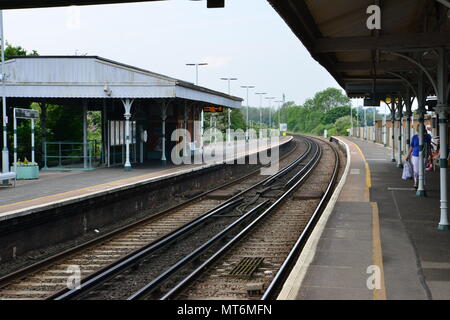 Ford Station platform in Ford, West Sussex Stock Photo