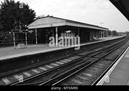 Ford Station platform in Ford, West Sussex Stock Photo