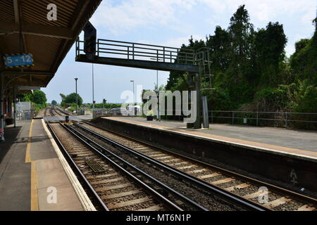 Ford Station platform in Ford, West Sussex Stock Photo