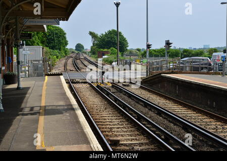 Ford Station platform in Ford, West Sussex Stock Photo