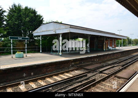 Ford Station platform in Ford, West Sussex Stock Photo