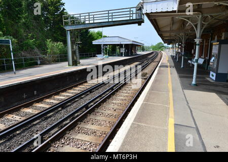 Ford Station platform in Ford, West Sussex Stock Photo