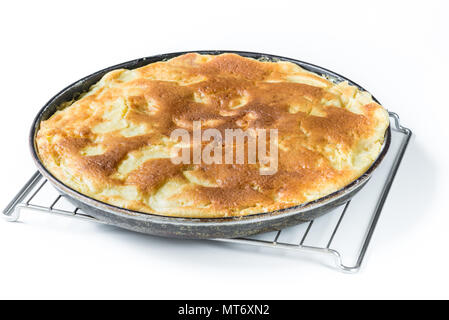 Apple pie on white background Stock Photo