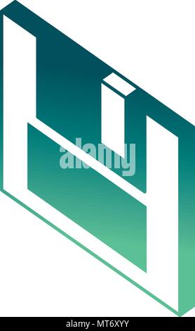 floppy backup memory security isometric Stock Vector