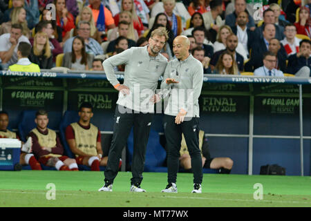 Kyiv, Ukraine. 26th May, 2018. Liverpool's head coach Jurgen Klopp during the match UEFA Champions League Final between Real Madrid and Liverpool at NSC Olympic Stadium Credit: Alexandr Gusev/Pacific Press/Alamy Live News Stock Photo