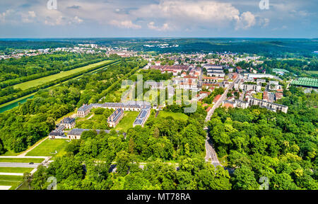 Aerial view of Fontainebleau and Avon. Seine-et-Marne department of France Stock Photo