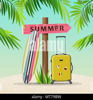 Summer holidays travel vector illustration Stock Vector
