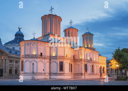 Patriarchal cathedral of Bucharest at dusk, Romania Stock Photo