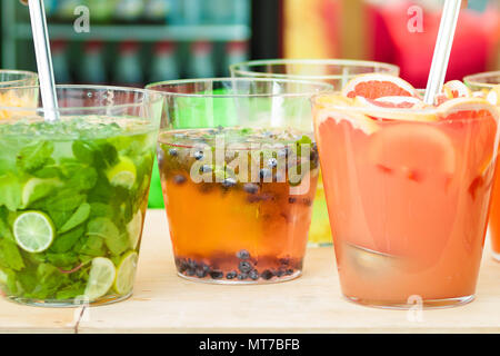 Refreshing Blackberry Punch Close-up. Tasty Cold Drink Stock Photo - Alamy