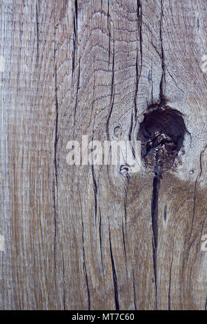 Wooden old board with cracked background. Stock Photo