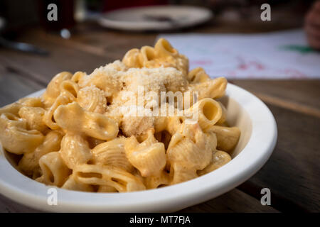 Mac and Cheesse in a BBQ restaurant at Mexico Cuty, CDMX Stock Photo