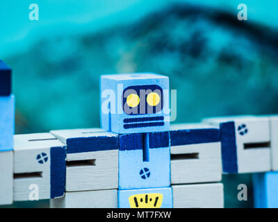 Robot - Beware the Robots are Coming Stock Photo