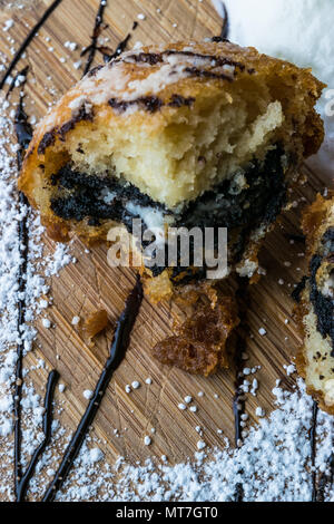 Bitten portion of Deep Fried Oreo Cookie Stock Photo