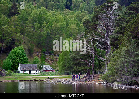 Visitor centre by the side of Loch an Eilein near Aviemore in the Cairngorms National Park, Scotland, UK. Stock Photo