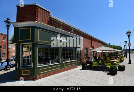 USA Maryland MD Baltimore Fells Point Pitango Bakery Cafe restaurant coffee shop Stock Photo