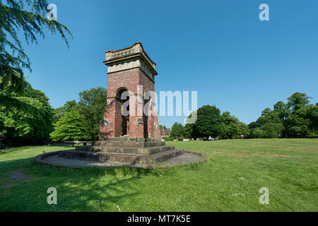 A grade II listed monument in honour of Francis Egerton, the 3rd Duke of Bridgewater located in Worsley Green, Salford, Greater Manchester, UK. Stock Photo