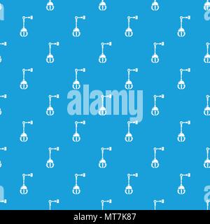Mechanical grabber pattern vector seamless blue Stock Vector