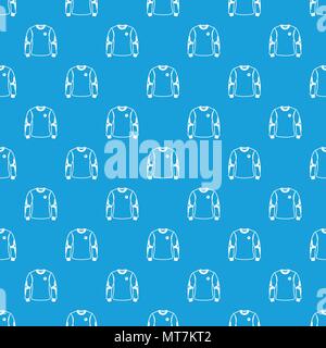 Shirt goalkeeper pattern vector seamless blue Stock Vector