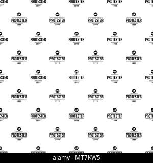 Protester gramophone pattern vector seamless Stock Vector