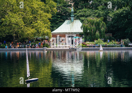 The Alice Hochstader & Edward A. Kerbs Memorial at the Conservatory Water in Central Park, Manhattan, New York City. Stock Photo